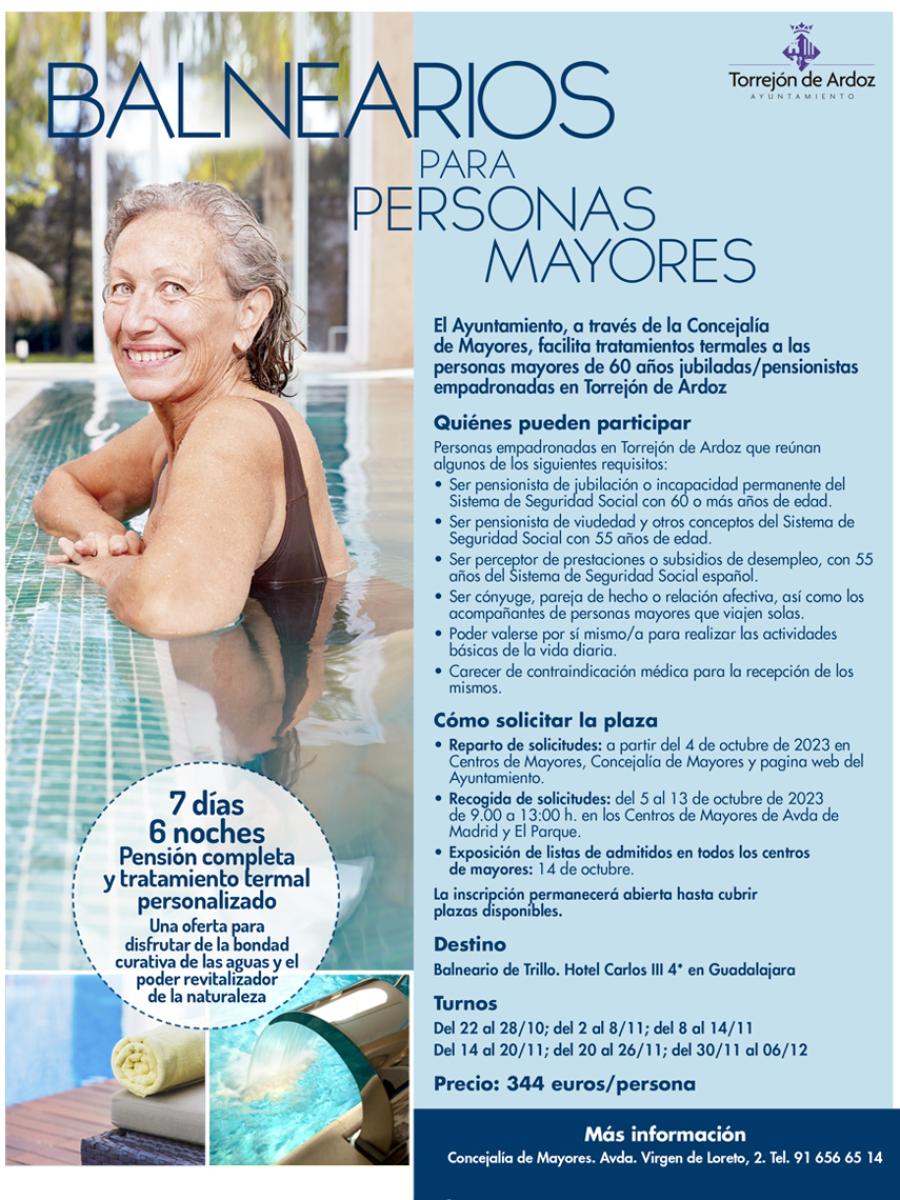 Cartel balnearios