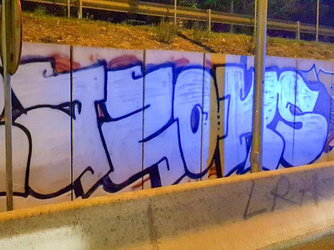 La Policía Local de Torrejón intercepta  a varias personas por realizar pintadas vandálicas