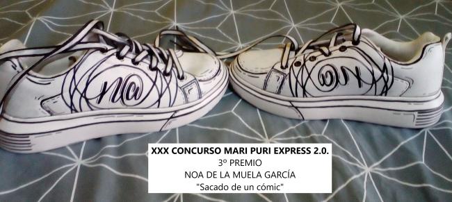 XXX concurso juvenil Mari Puri Express 2.0 - Customización zapatillas - Noa de la Muela García