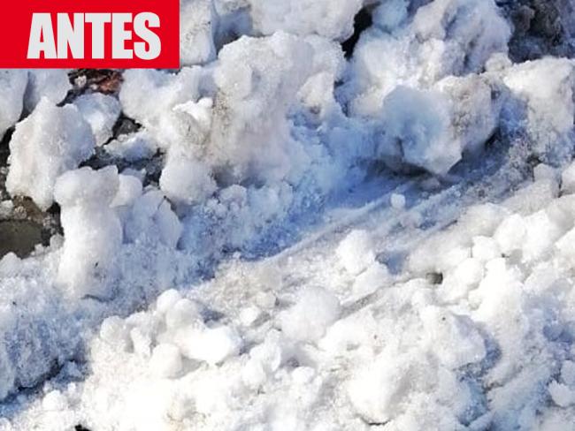 El Ayuntamiento está dejando al descubierto de nieve y hielo el alcantarillado de la ciudad, en la medida de lo posible