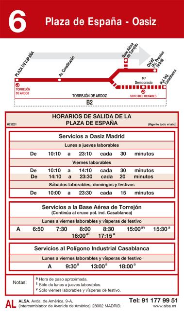 Nueva línea 6 de autobuses