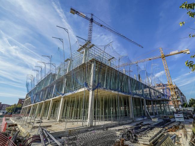 Avanzan a buen ritmo las obras del Palacio de Justicia de Torrejón de Ardoz que está construyendo la Comunidad de Madrid en la parcela cedida por el Ayuntamiento