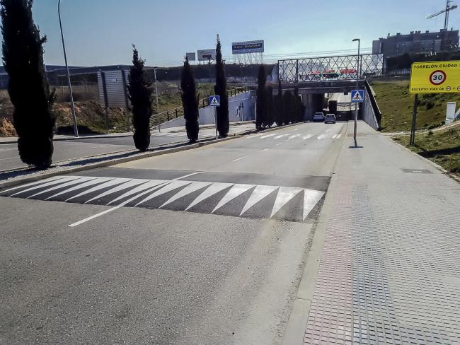 Nuevo paso de cebra junto al Hospital Universitario de Torrejón de Ardoz