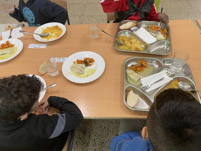Comedor escolar de Navidad