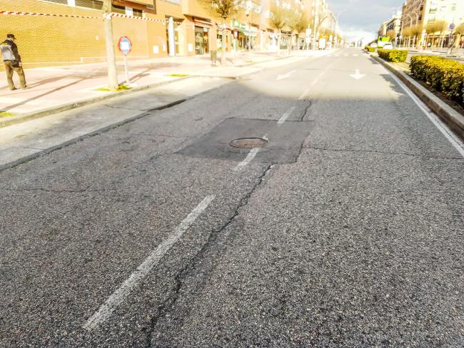 Gran Operación Asfalto - Avenida Unión Europea - Antes