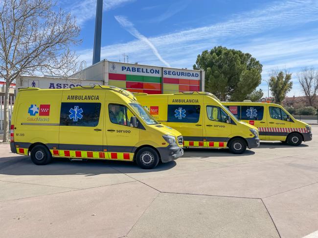 Las ambulancias del SUMMA de la Zona Este de Madrid vuelven a su sede en Torrejón de Ardoz