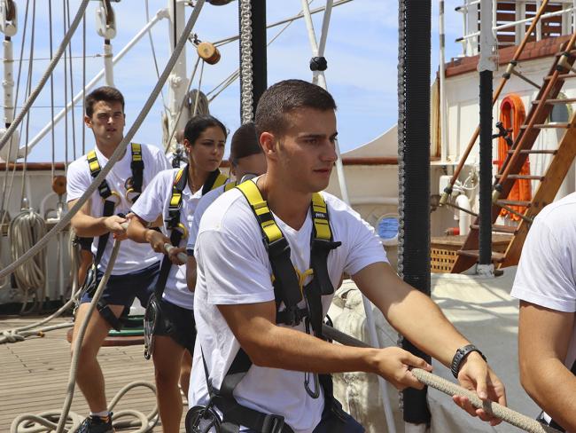 El torrejonero, Rubén García Alonso, embarcado en el Buque Escuela de la Armada Juan Sebastián de Elcano