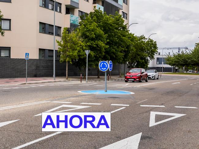 Rotonda de la calle Valle del Tormes con calle Valle del Cabriel