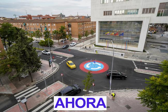 Rotonda de la avenida Virgen de Loreto cruce con calle Virgen de la Paz