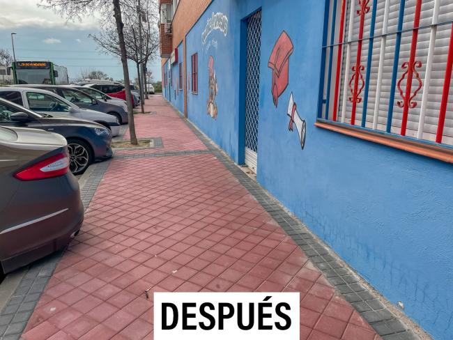 Después del acerado de Avenida de Los Fresnos  