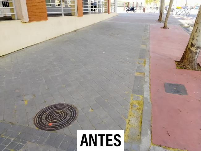 Antes del acerado de la avenida Madrid (Juncal)