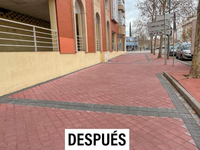 Después del acerado de la avenida Madrid (Juncal)