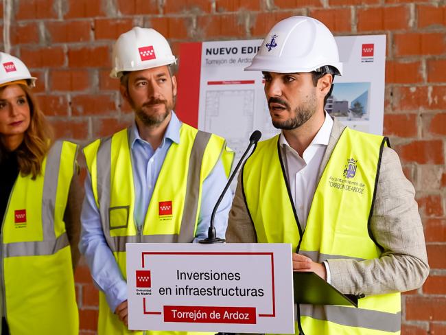 El alcalde de Torrejón de Ardoz, Alejandro Navarro Prieto, durante su intervención