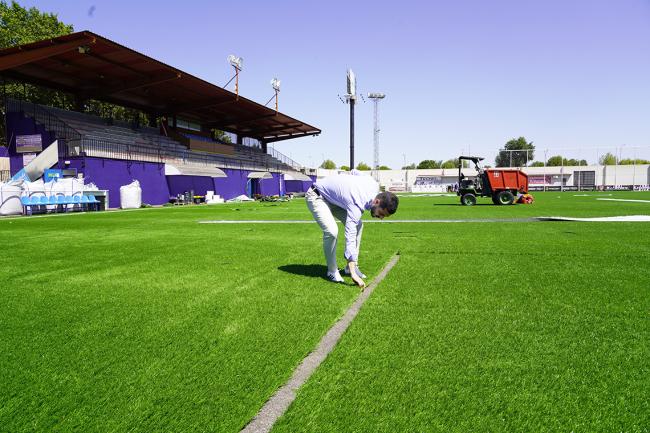 El alcalde en el Campo de Fútbol de Las Veredillas