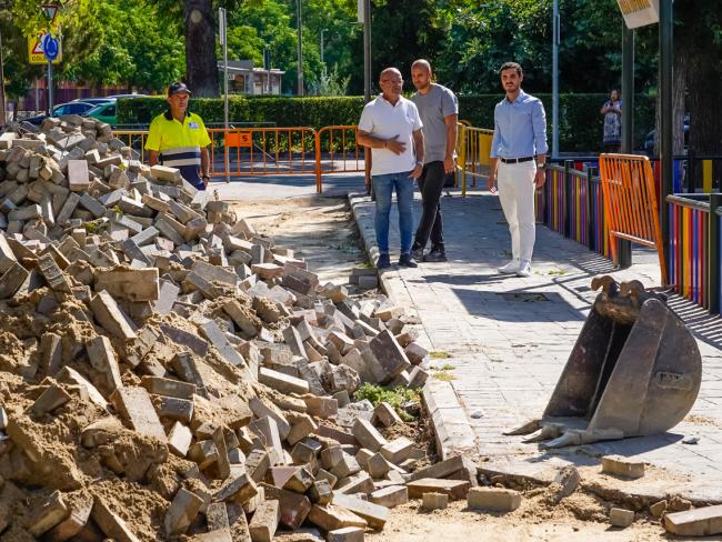 Obras de mejora en el Paseo de la Chopera