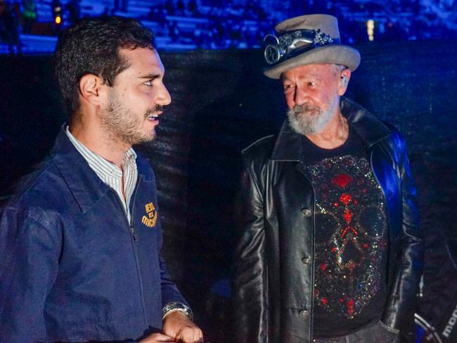 Festival Locos X los 80 - el alcalde, Alejandro Navarro Prieto, con Rafa Sánchez de La Unión
