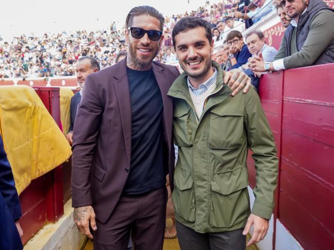 El alcalde, Alejandro Navarro, con el futbolista, Sergio Ramos