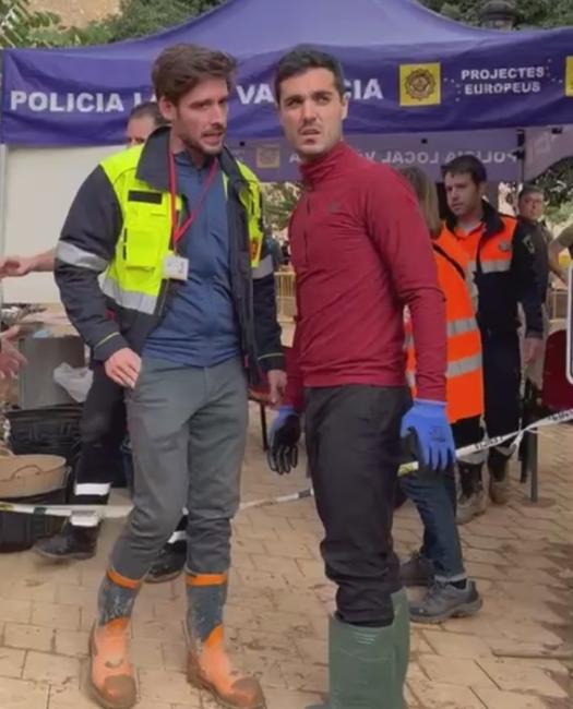 Juan Carlos Caballero, portavoz del Ayuntamiento de Valencia, con Alejandro Navarro
