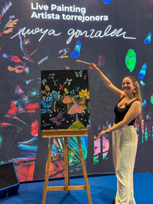 Live painting de la artista torrejonera, Esther Moya González