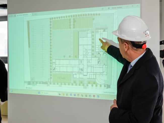 Avanzan a buen ritmo las obras para la construcción en Torrejón de Ardoz de la universidad del deporte del centro de España, el Campus de Madrid de la UCAM-Comité Olímpico Español