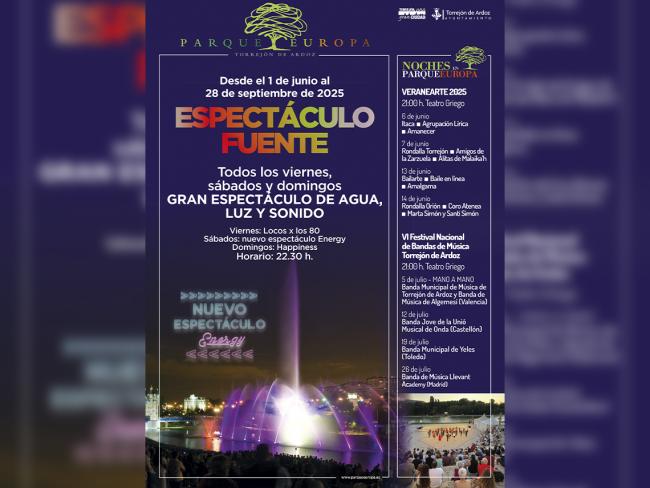 Espectáculo Fuente del Parque Europa y Veranearte