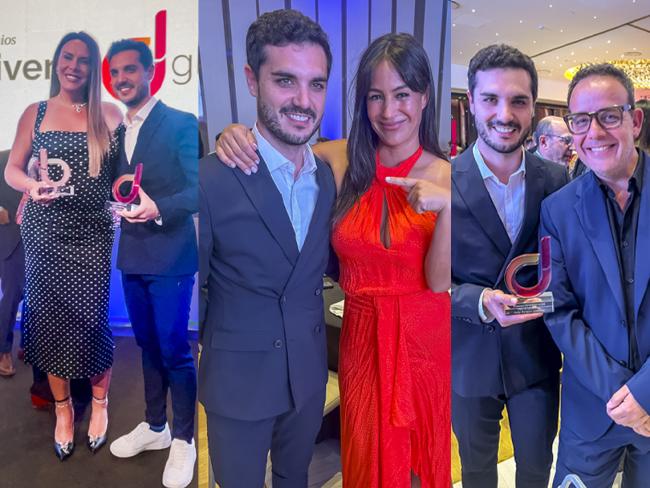 El alcalde, Alejandro Navarro, con la actriz, Karla Sofía Gascón, la abogada y exvicealcaldesa de Madrid, Begoña Villacís, y el actor y presentador de televisión, Ángel Llàcer