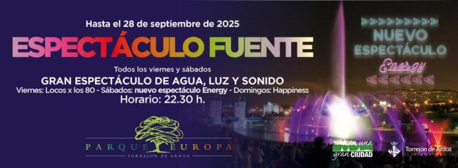 El Espectáculo Fuente del Parque Europa continuará hasta el próximo 28 de septiembre