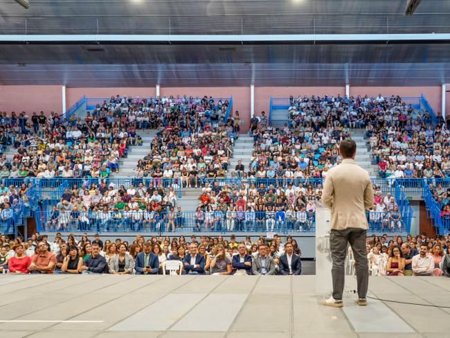 Imagen de un abarrotado Pabellón Municipal José Antonio Paraíso durante la celebración de la gala