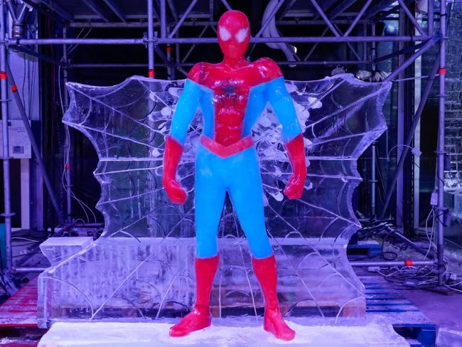 El tema de esta edición es "Héroes y Villanos" y otra de las novedades es el uso de hielo con color que da un aspecto espectacular a las figuras
