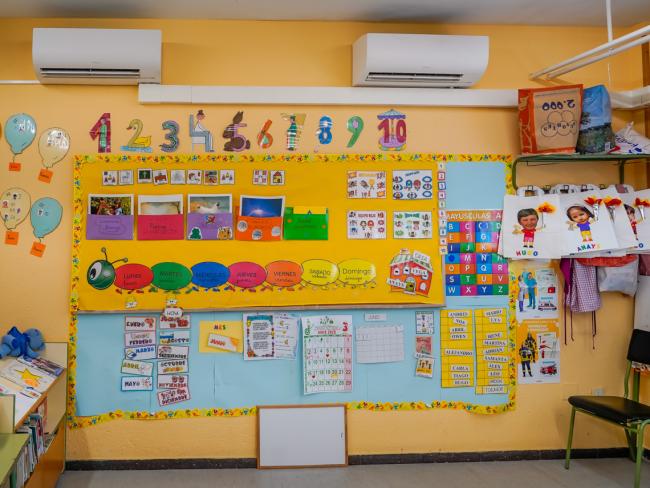 Instalación de aire acondicionado en todas las aulas de los colegios públicos de la ciudad