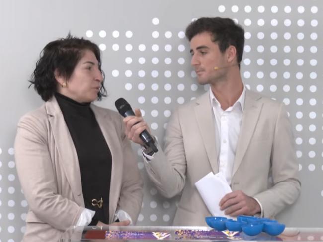 Miriam Gutiérrez durante el sorteo de la Copa Princesa de voleibol