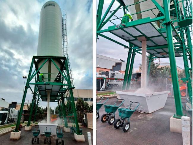 Se han instalado dos grandes silos de sal