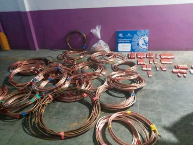 Cable recuperado con la de la operación “Cobreti”