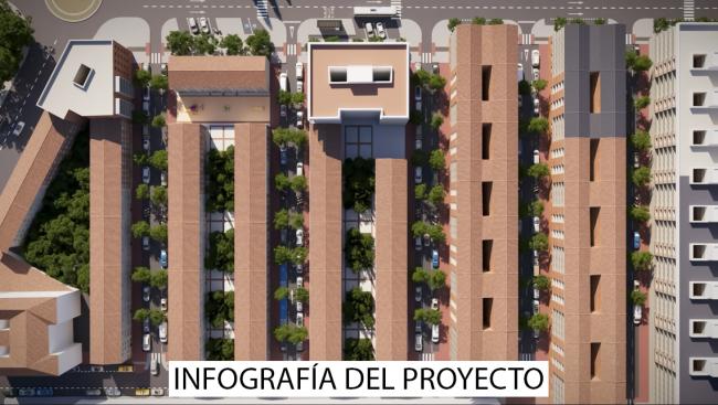 Recreación del resultado final Proyecto de Regeneración Urbana del Barrio San José  