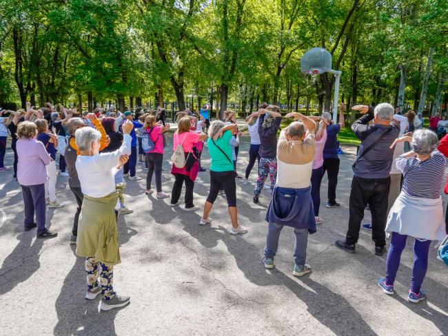 Gimnasia en el Parque Las Veredillas