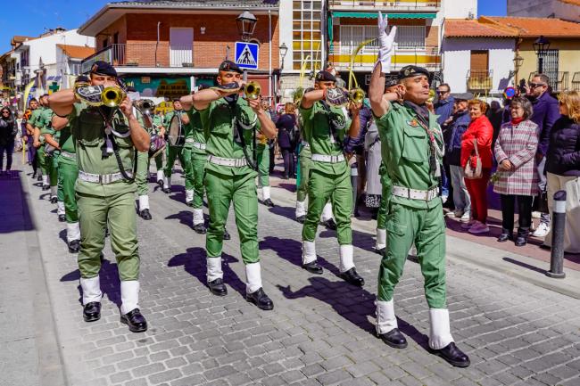 Procesión del Domingo de Ramos con la Banda de Música de la Brigada Paracaidista