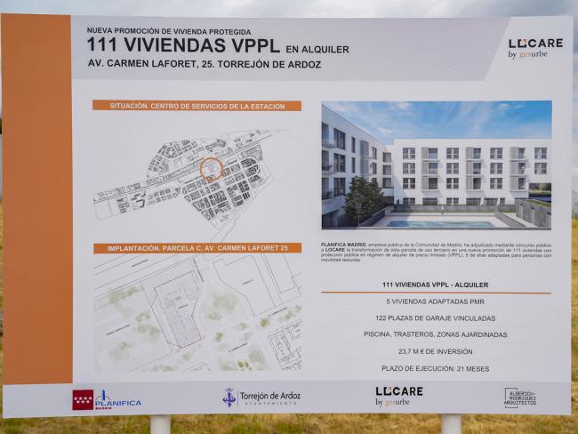 La promoción contará con 111 viviendas (14 de un dormitorio, 76 de dos y 21 de tres), de las cuales cinco estarán adaptadas para personas con movilidad reducida