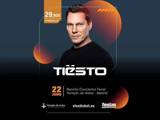 Tiësto, uno de los mejores djs de todos los tiempos, actuará el lunes 22 de junio en las Fiestas Populares 2026