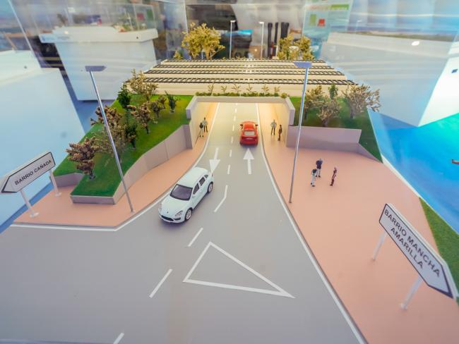 Imágenes de una maqueta que reproduce el resultado final de la inversión